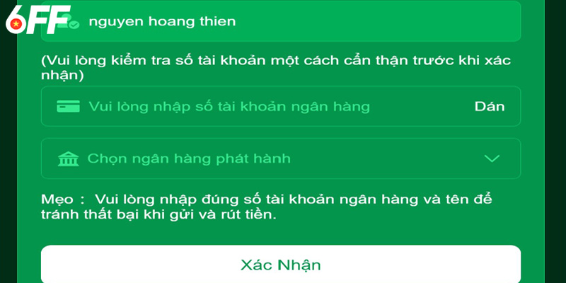 +2 thao tác rút thưởng 6FF siêu nhanh cho người mới
