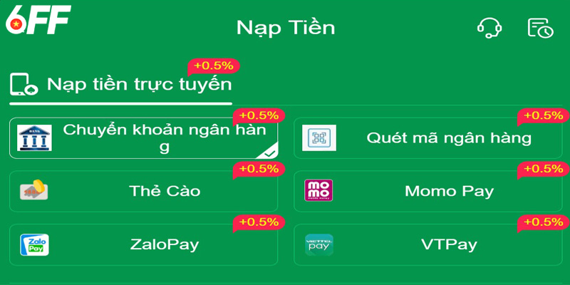 Nạp tiền 6FF – Hướng dẫn chi tiết dễ dàng thực hiện