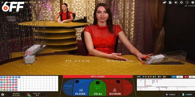 Luật đánh Baccarat chuẩn tại 6FF
