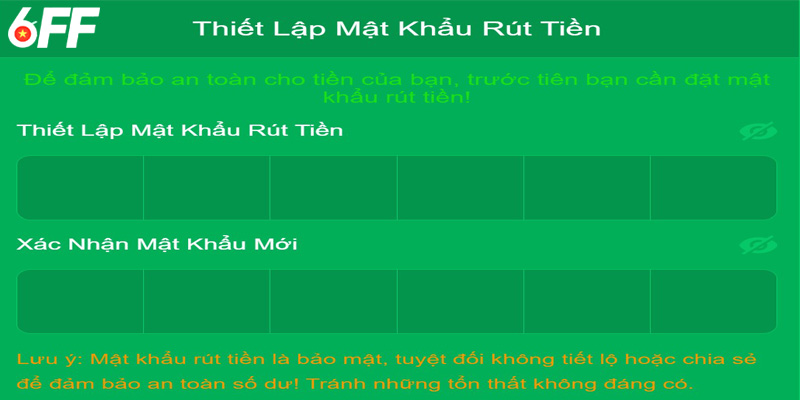 Những điều kiện quan trọng dành cho hội viên khi rút tiền 6FF